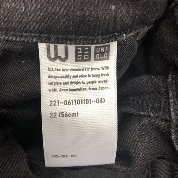 Uniqlo Black Skinny Fit Tapered Jeans 22 - Picture 5 of 7